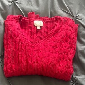 St. John’s Bay Vibrant Red Cable Knit Sweater